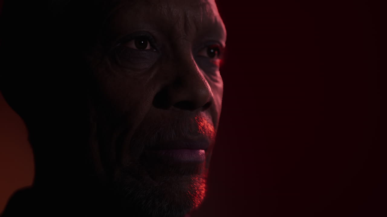 Handsome african black man studio portrait