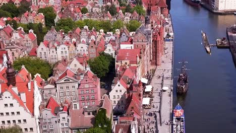 gdansk old town drone footage