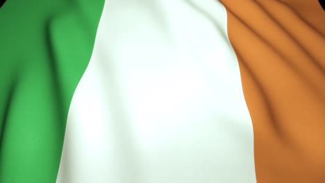 waving realistic ireland flag in 4k , loop animation