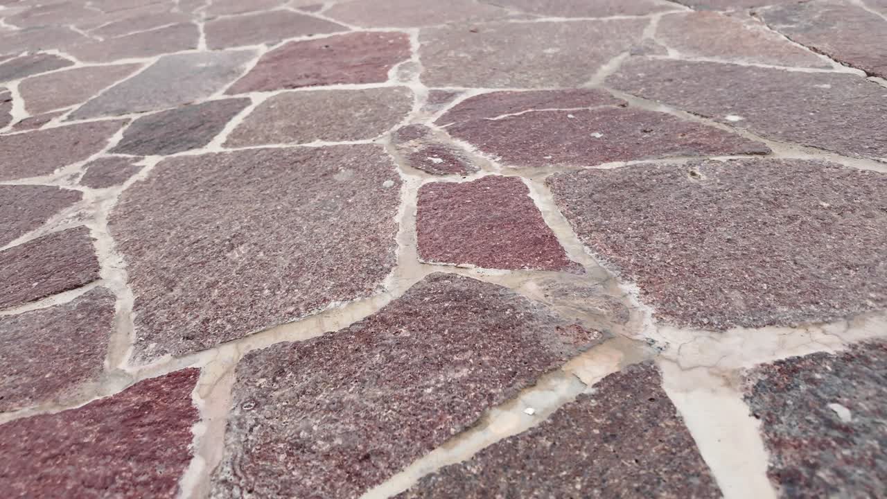 vista de cerca de un pavimento de piedra