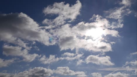 blue sky white clouds. puffy fluffy white clouds. cumulus cloud scape timelapse. summer blue sky time lapse. dramatic majestic amazing blue sky. soft white clouds form. clouds time lapse background