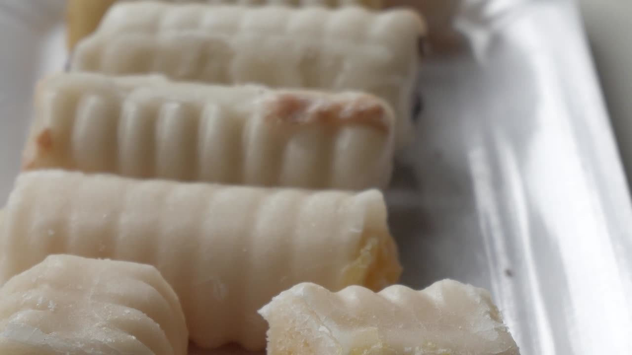 Close-up of Marzipan Sweets on a Plate