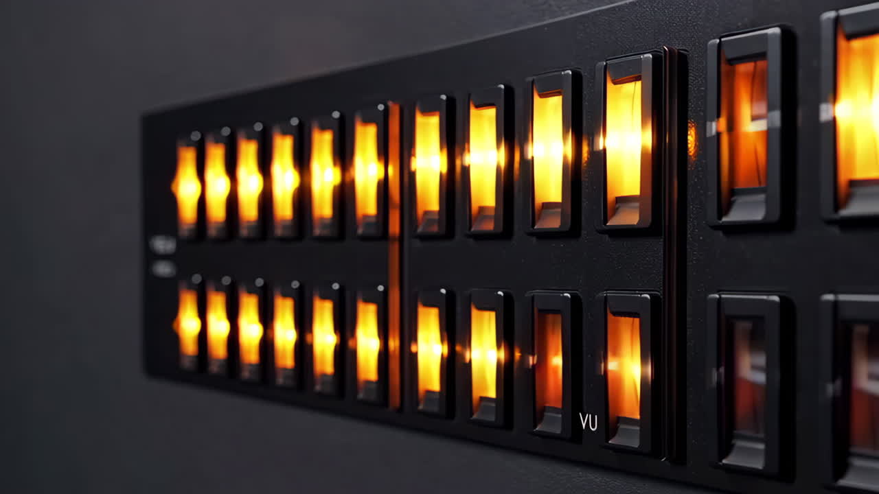 Retro VU Meter Control Panel