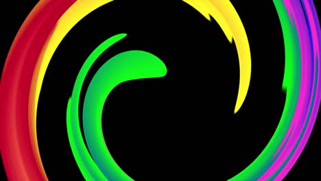spiral colored animation on a black background