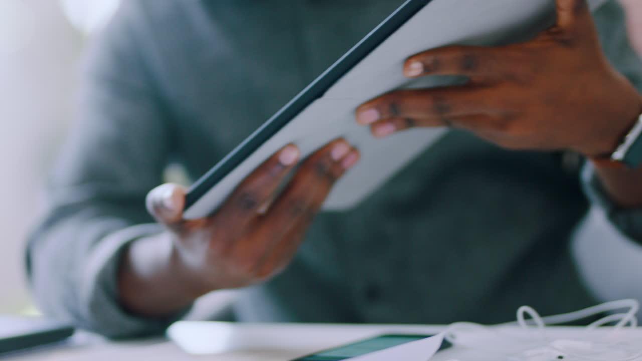 Business people hands, tablet