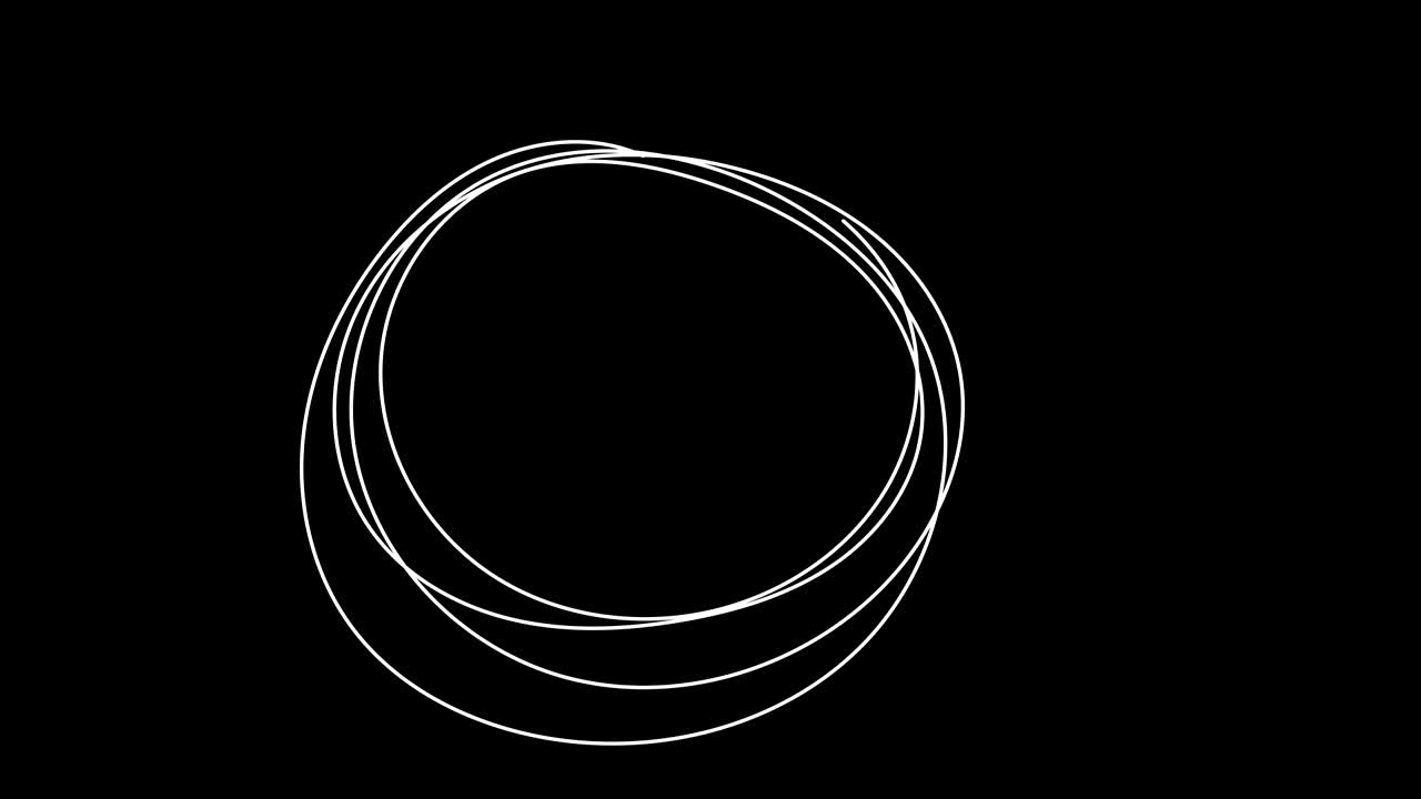 Hand Drawn Scribble Circle, logo design element. Motion graphic video