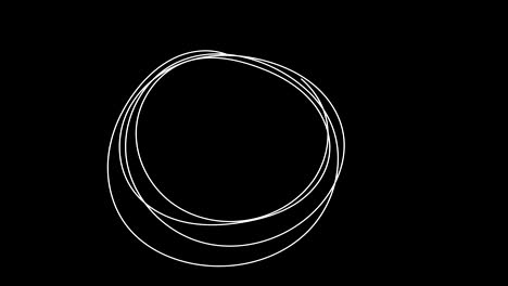 círculo de garabateo dibujado a mano, elemento de diseño del logotipo. video gráfico de movimiento