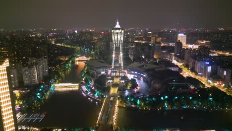 west lake cultural plaza square in the xiacheng district of hangzhou, china