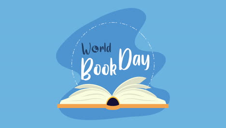 world book day with lettering celebration