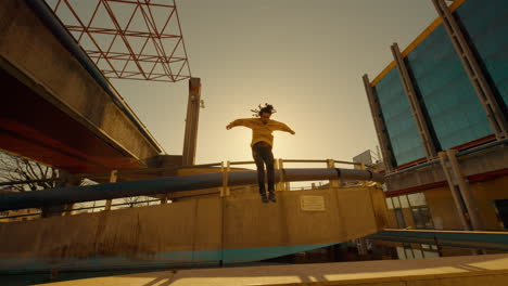 parkour in urban environment