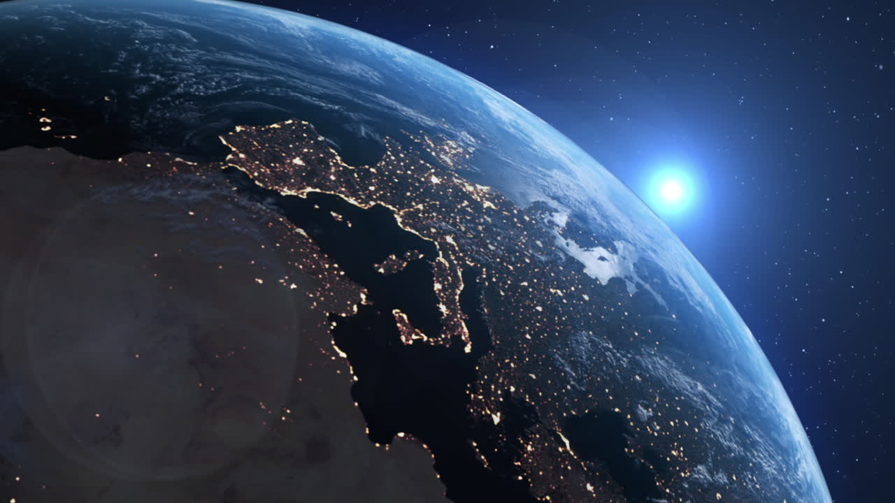 Beautiful Sunrise over the Earth