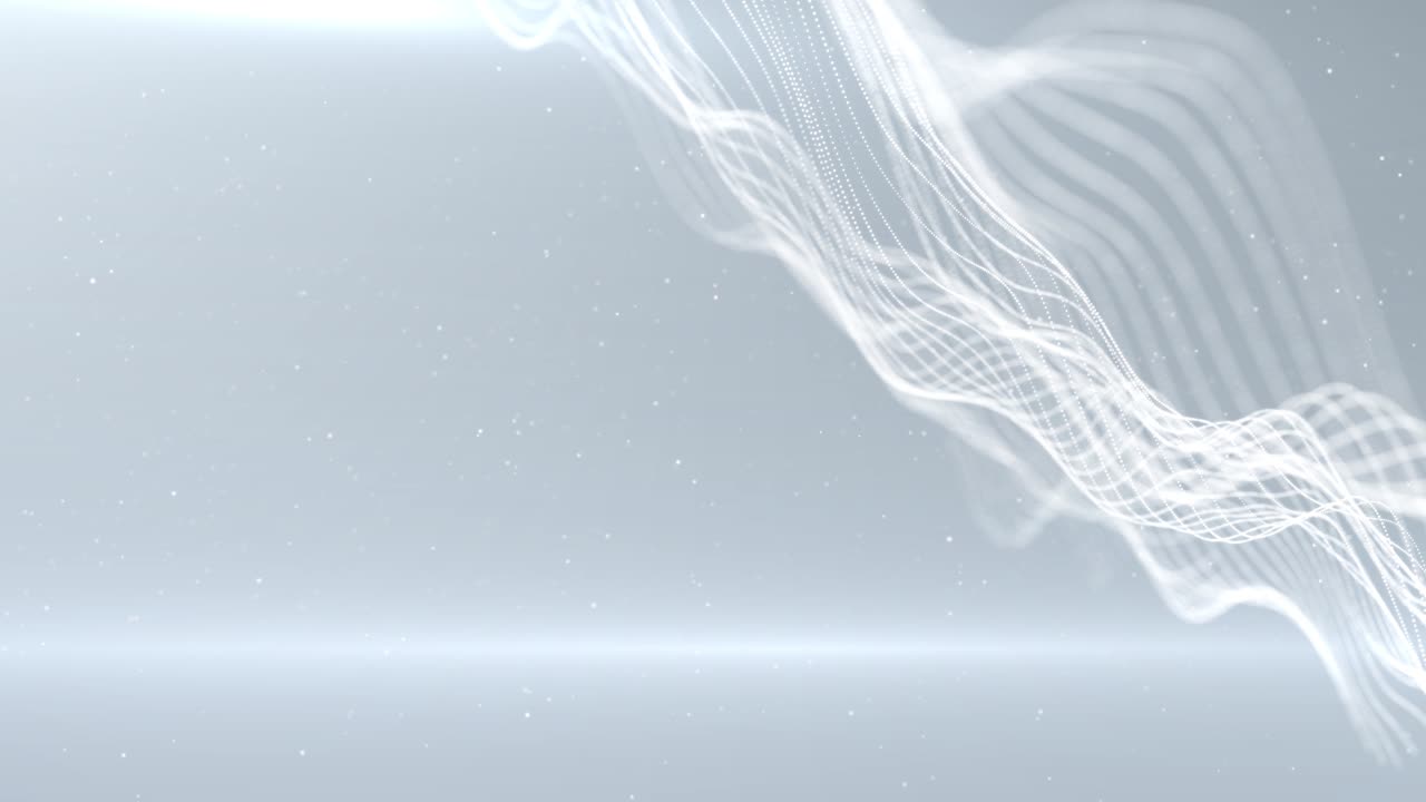 Big data visualization particles wave of particles cyber technology background abstract animation of