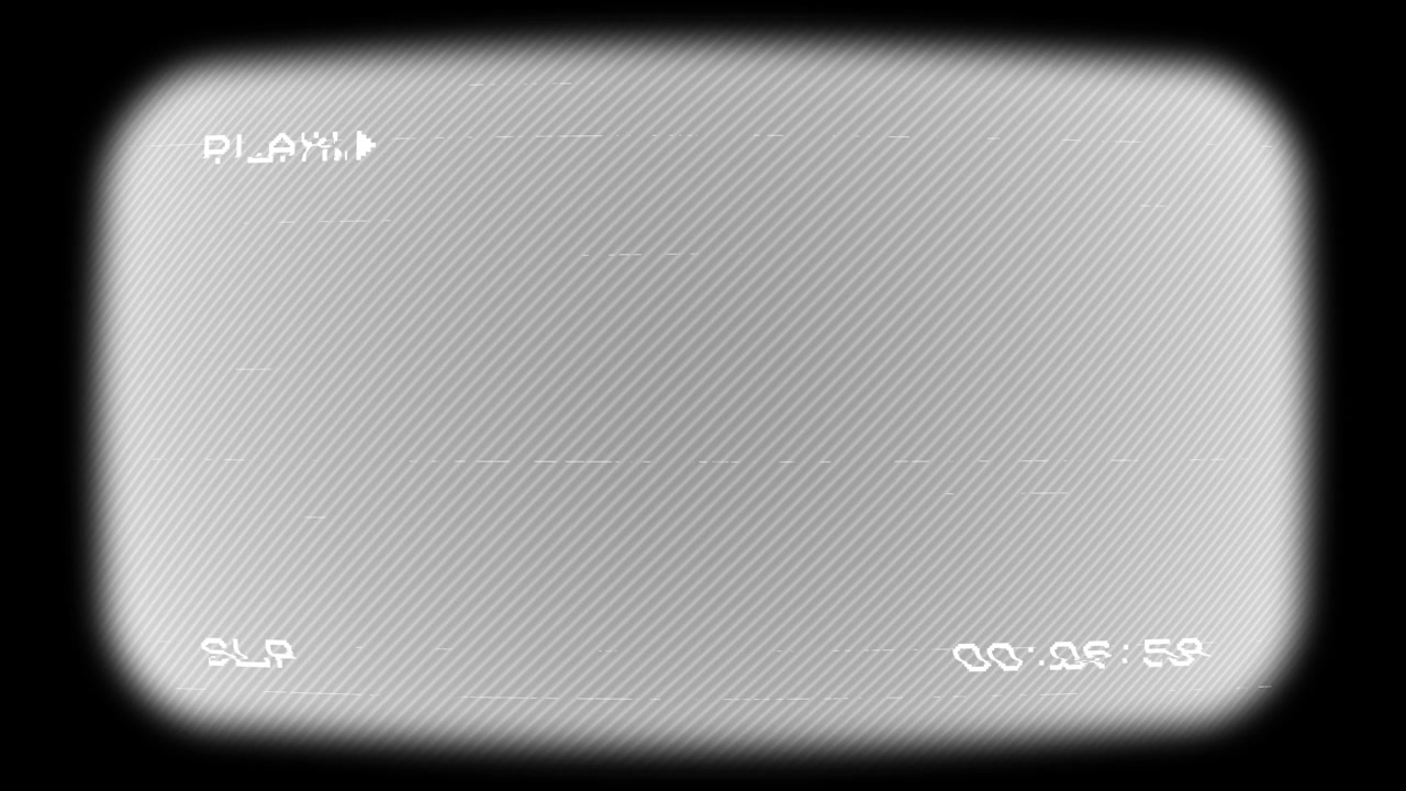 Vintage VHS Camcorder Viewfinder Overlay with Playback Glitch Effect