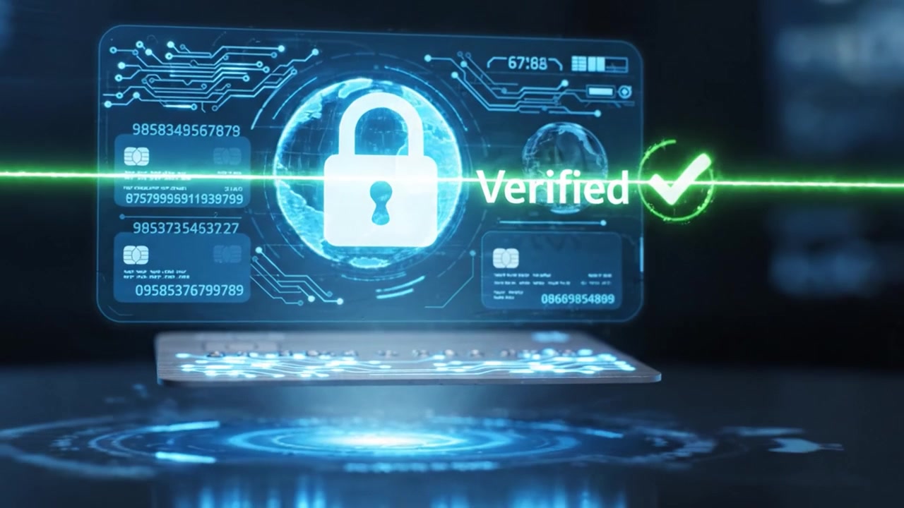 A Close-Up View of a Digital Credit Card with High-Tech Circuitry, Illustrating the Future of Fintech and Secure Transactions in Modern Banking Technology