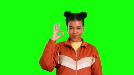 Green-screen-face,-perfect