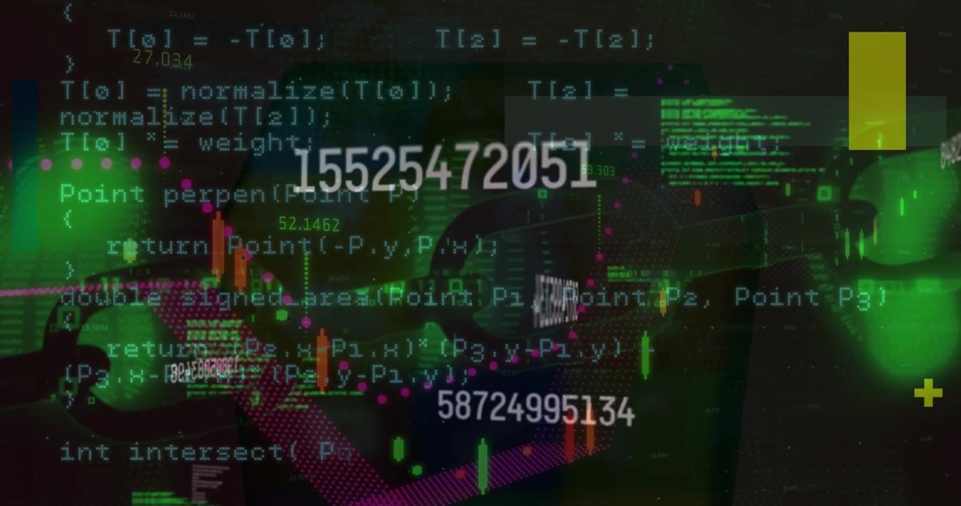 Animation of data processing and network of connections