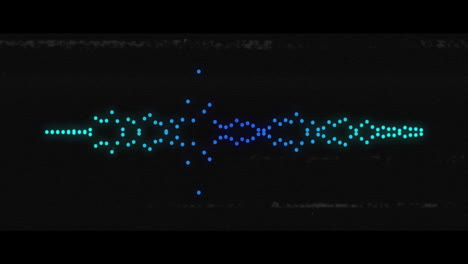 animación del procesamiento de datos sobre un fondo negro