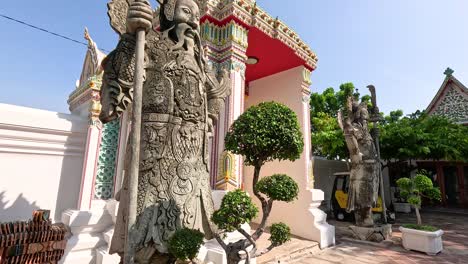 detailed view of ornate temple statue