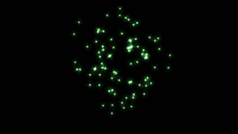 animación de acciones de fuegos artificiales