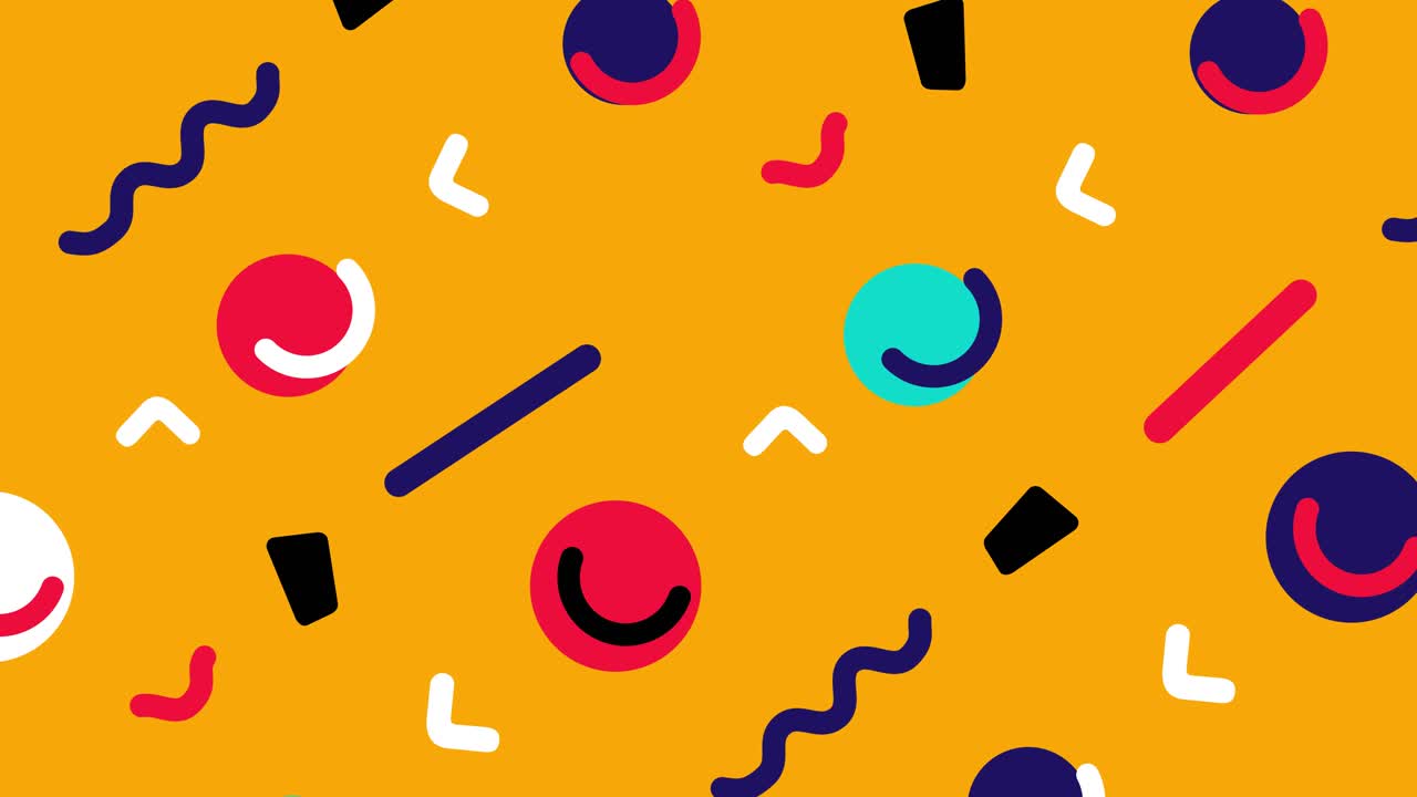 무결한 패턴 애니메이션 노란색 배경