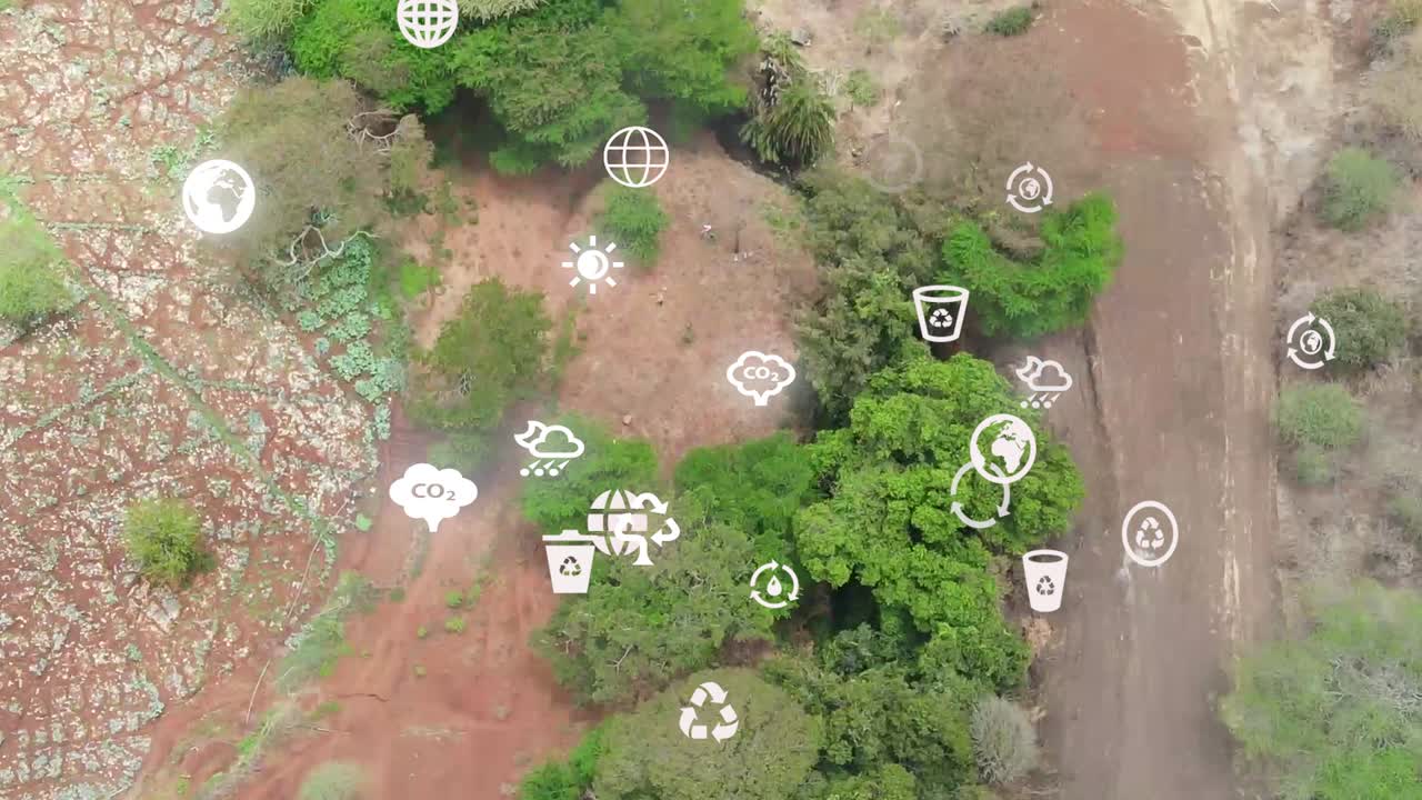 drones volando en granjas en las laderas del kilimanjaro - granjas verdes de kenia, asentamientos pobres en áfrica plantación agronómica aérea