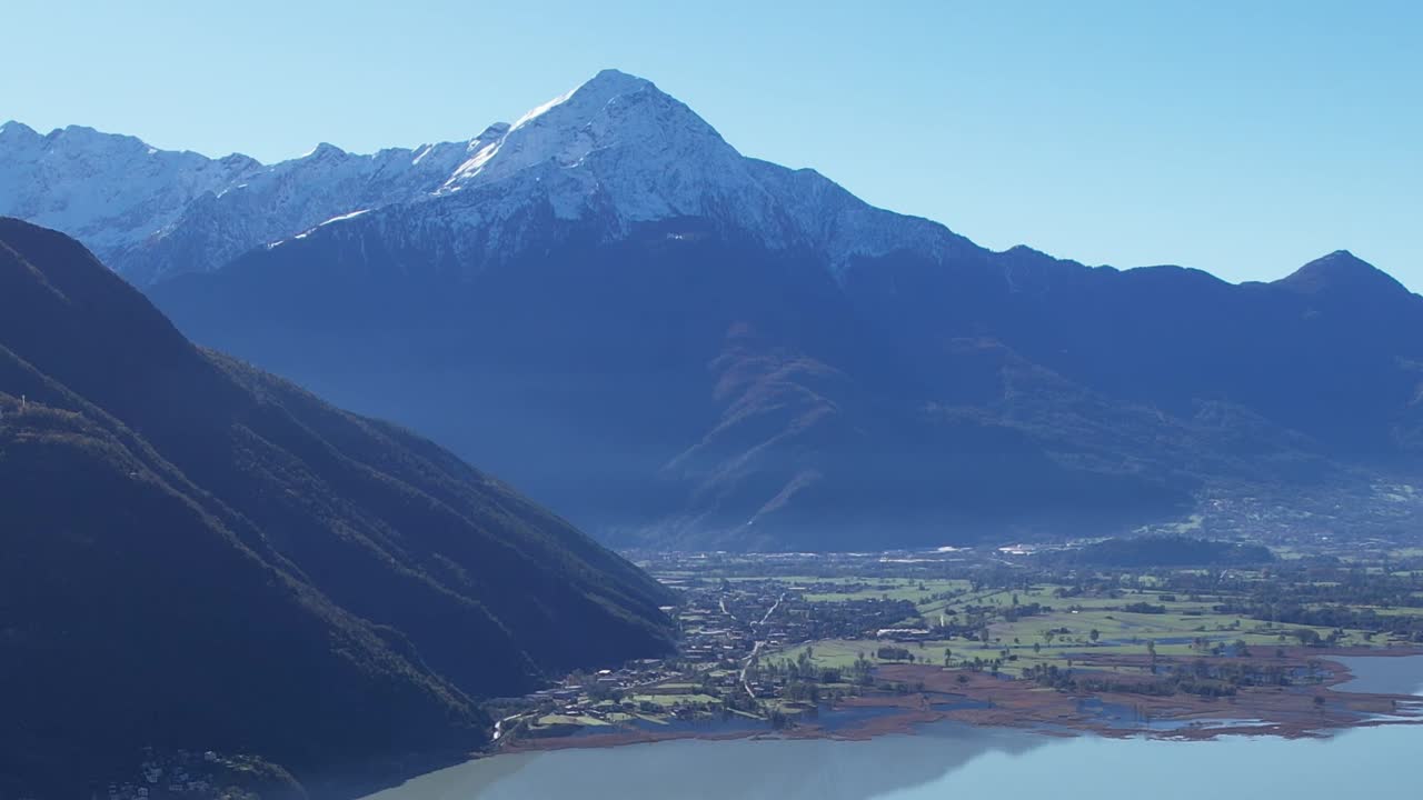 Stunning aerial view of the Alps in Italy showcasing natural beauty