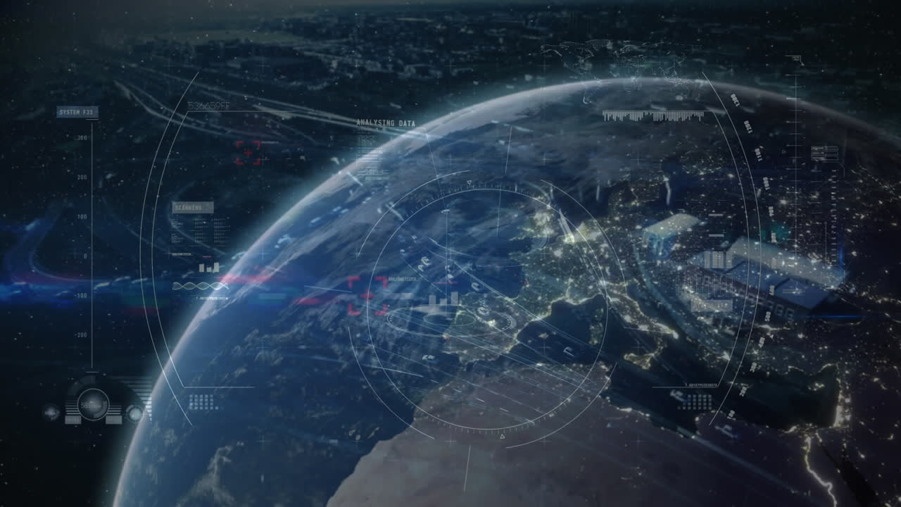 escaneo de alcance y procesamiento de datos contra el tráfico del globo y la ciudad