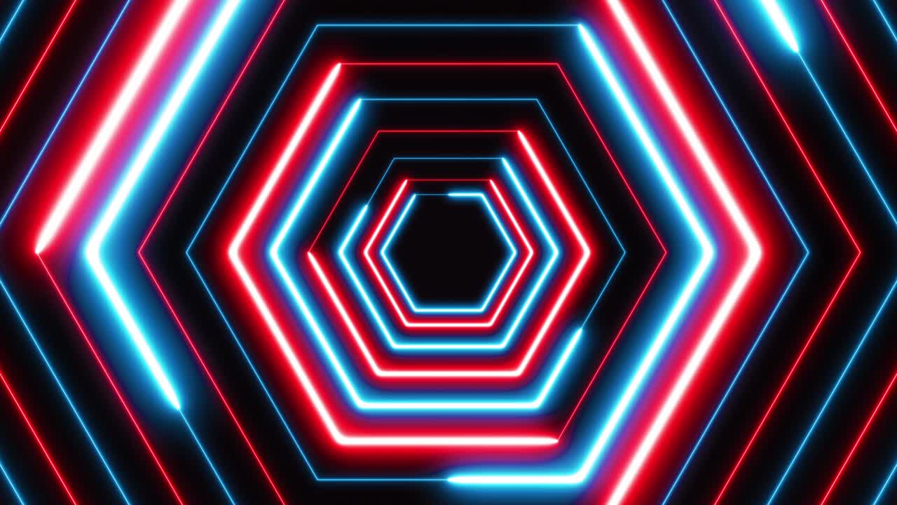 fondo abstracto con polígonos de luz de neón.