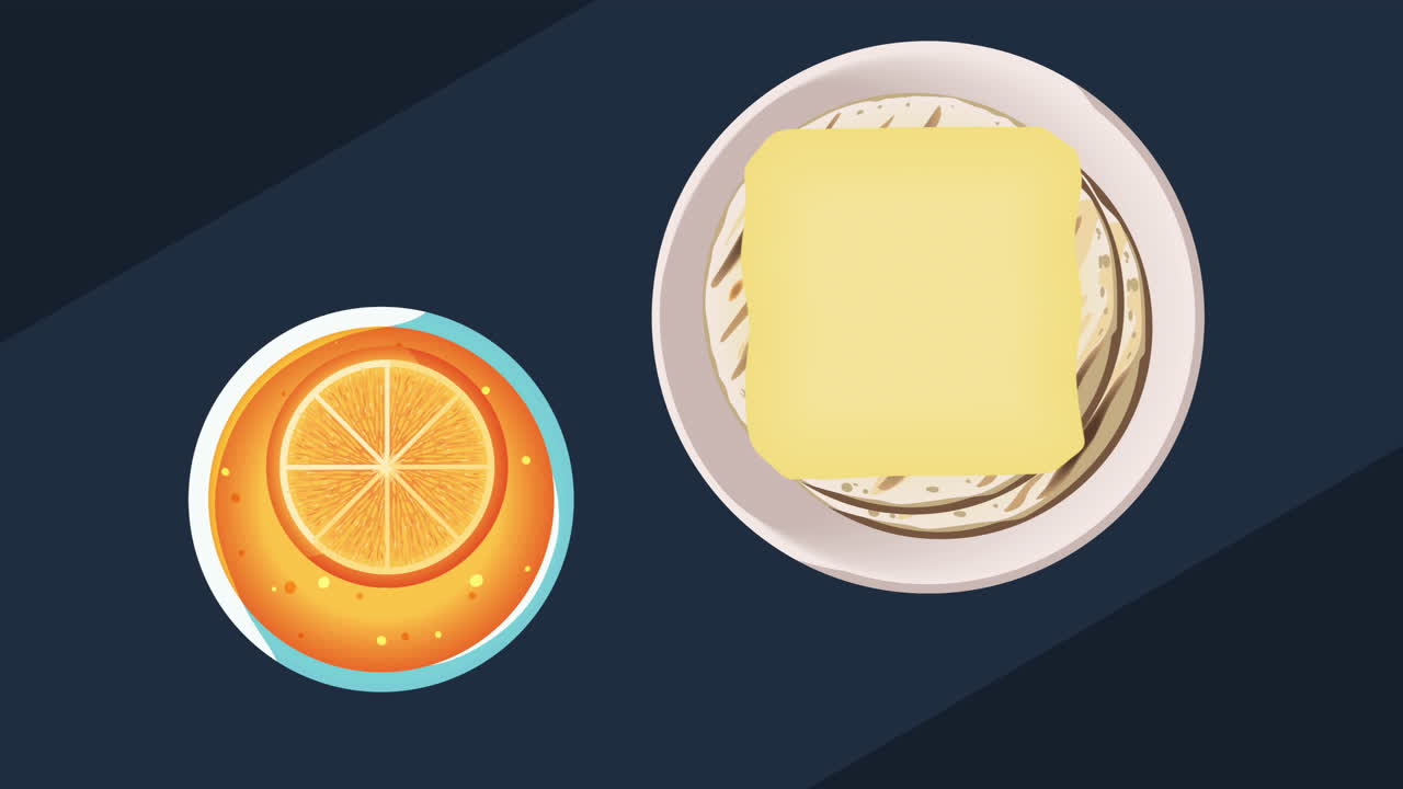 desayuno delicioso con animación de arepa