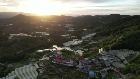 general landscape view of the brinchang district within the cameron highlands area of malaysia