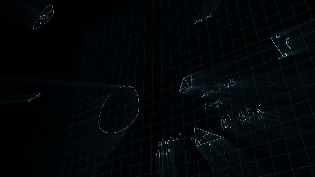 Math formulas on blackboard