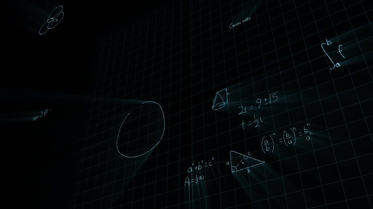 Math formulas on blackboard