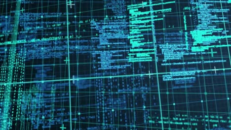 animation of data processing over black background