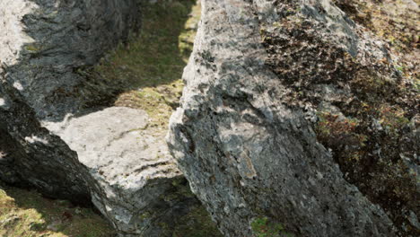 close up of rocky stones formation