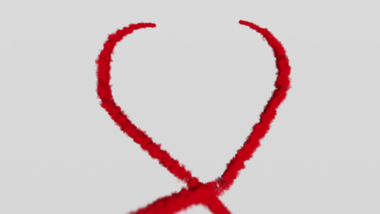 humo rojo con mensaje de san valentín