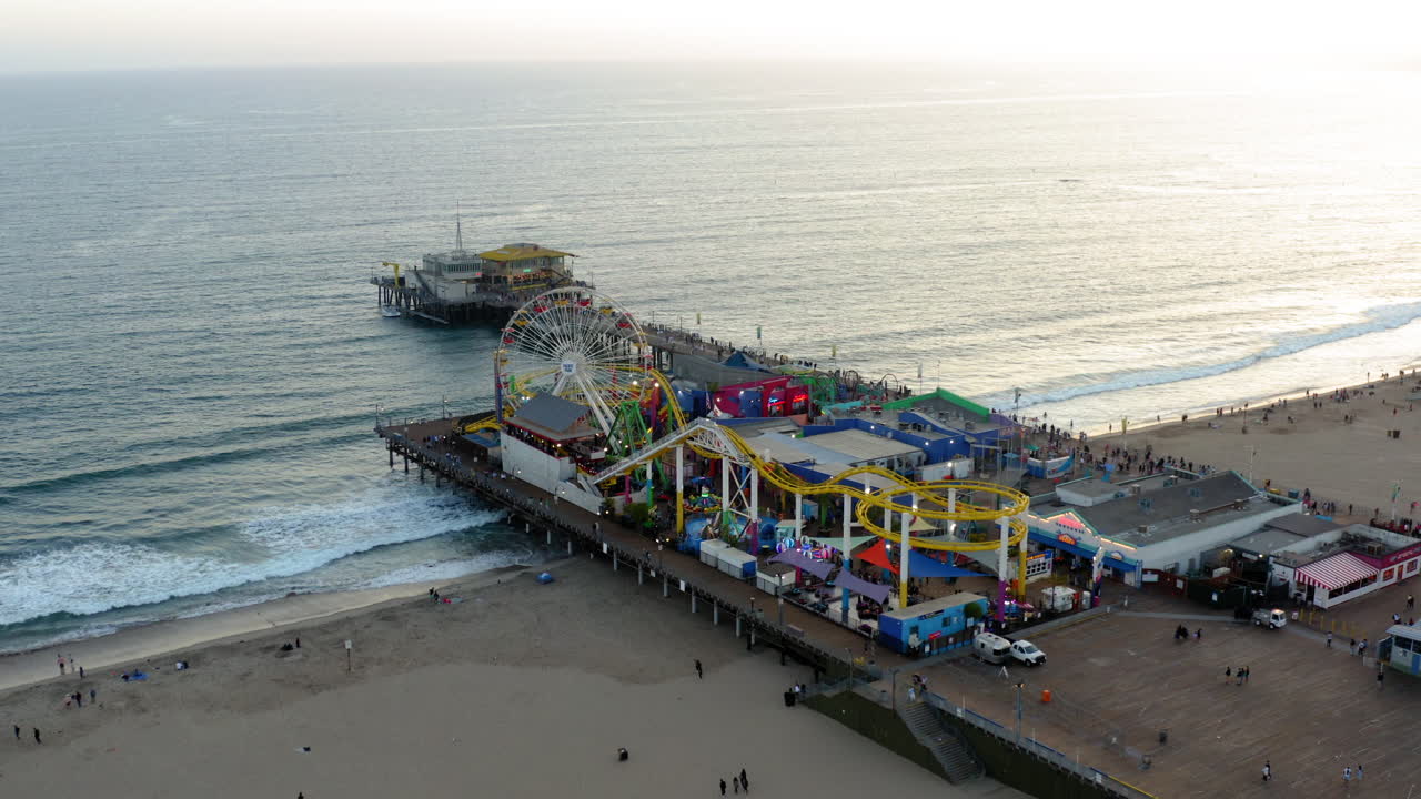 Aerial View of Santa Monica Pier