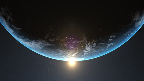 animación de la tierra en el espacio 4k