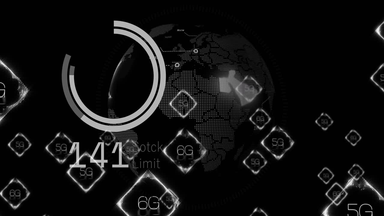 6g 텍스트 및 디지털 데이터 처리를 스 스캐닝을 통해 애니메이션