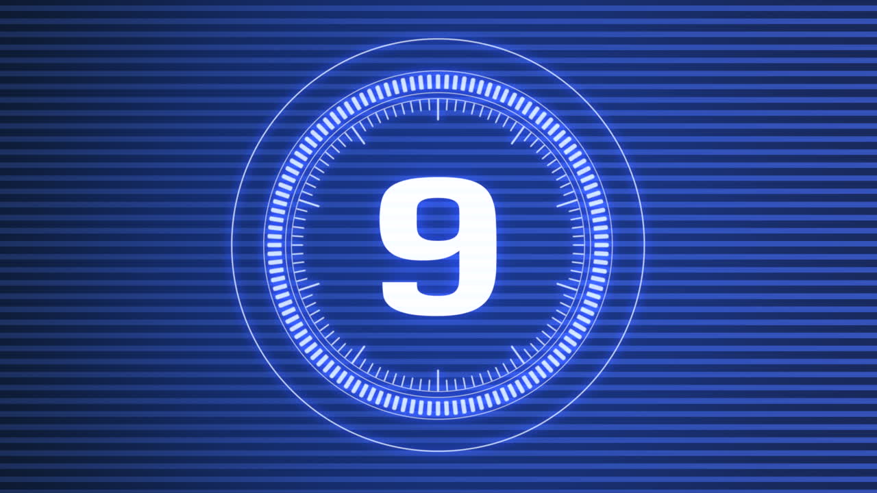 Motion blue digital film countdown in modern style 1