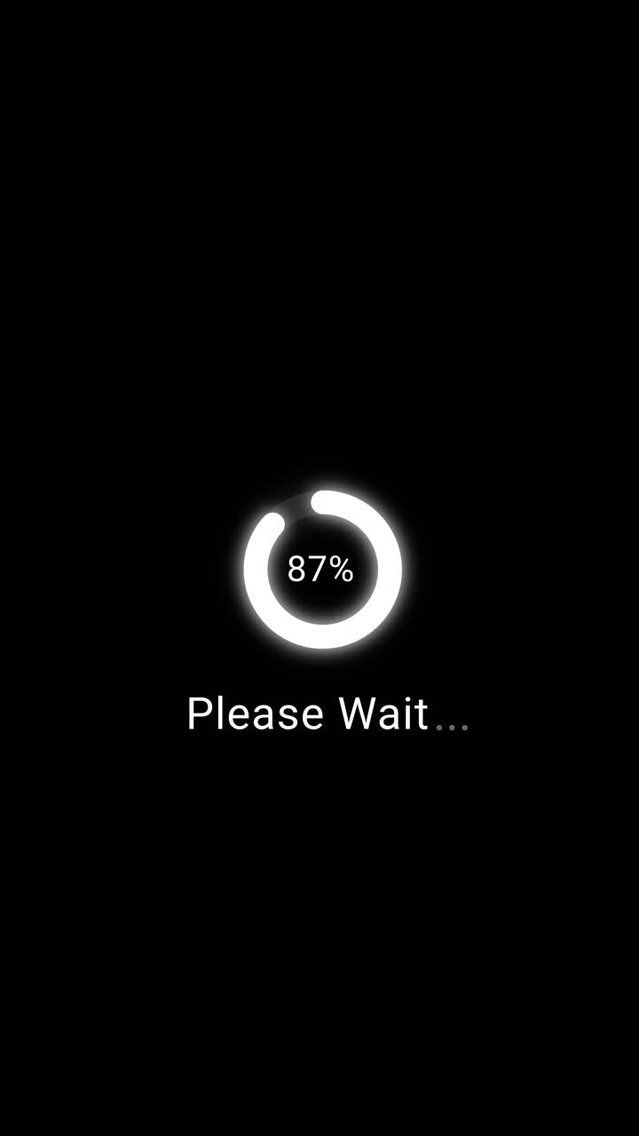 Digital Loading Progress Bar Animation with Percentage