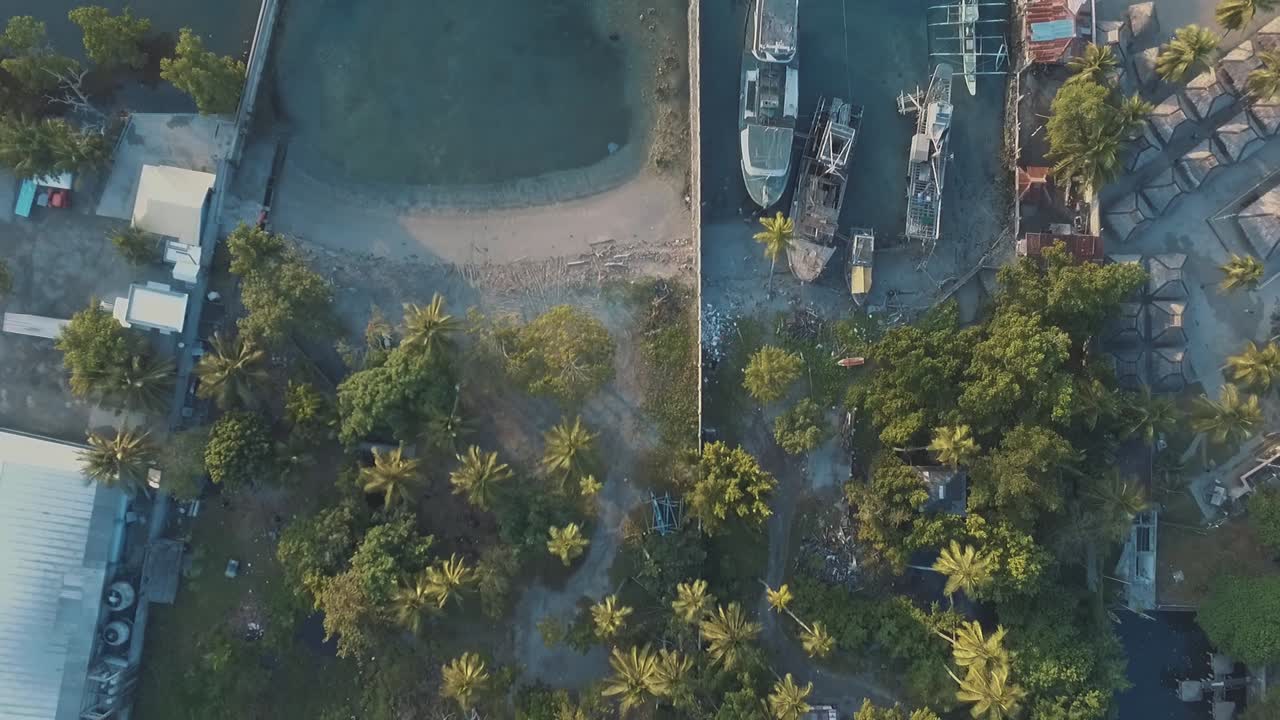 Backward and top view shot