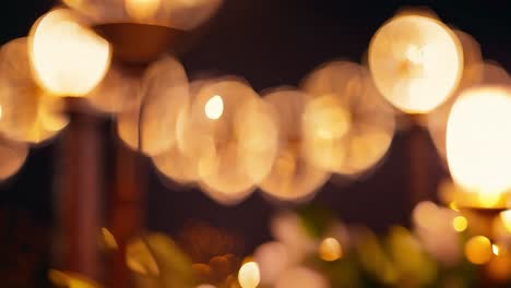 warm, glowing lights: a blurred bokeh background