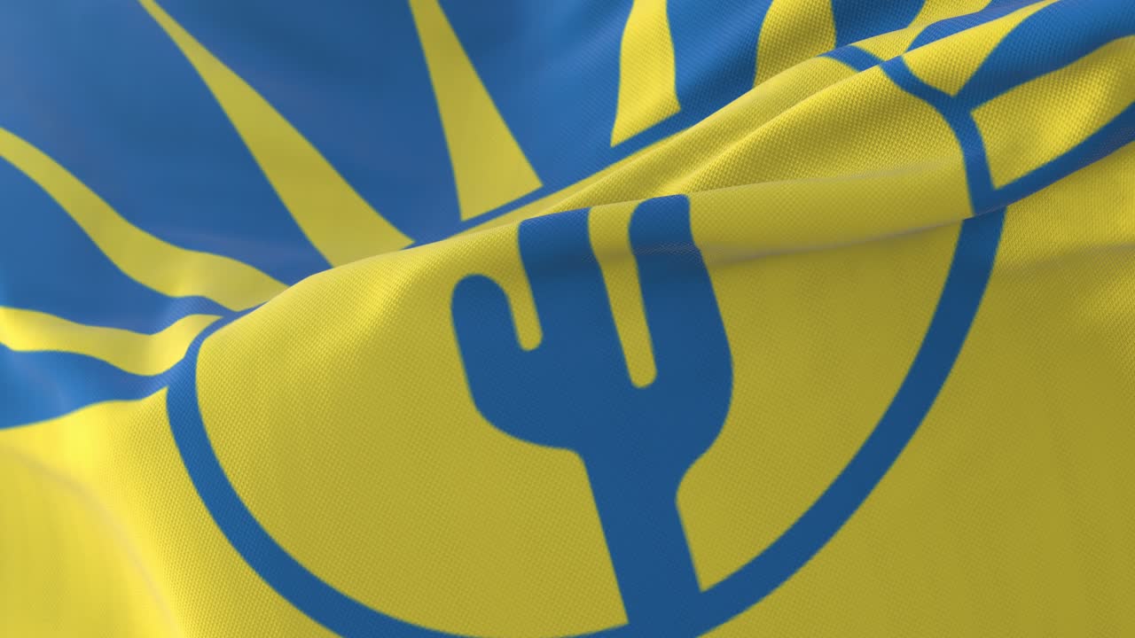 bandera de mesa, ciudad de los estados unidos de américa - bucle