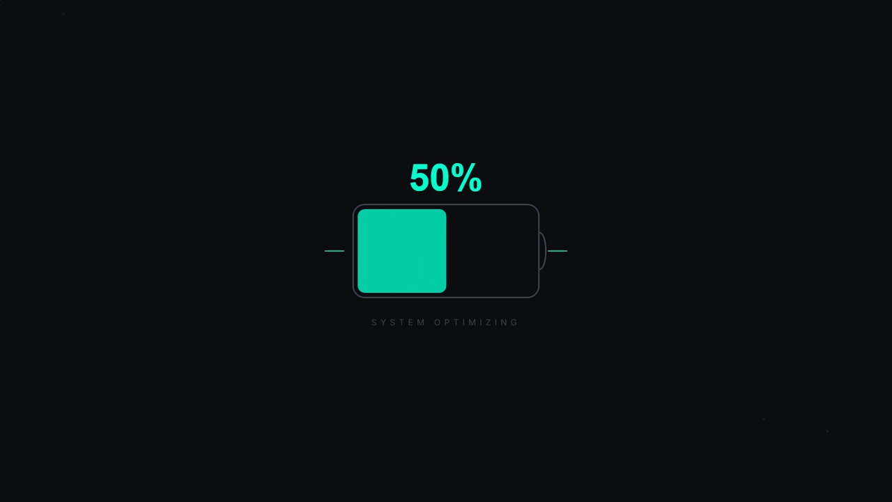 Digital Battery Charging Progress Bar Animation