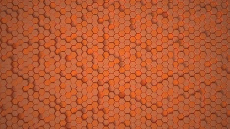 contorno geométrico hexagonal abstracto de la superficie: coral calmante patrón de cuadrícula hexogonal minimalista, lienzo de fondo con movimiento aleatorio, panal de miel. bucle 4k sin costuras.