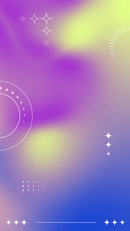 abstract gradient background with stars and geometric shapes