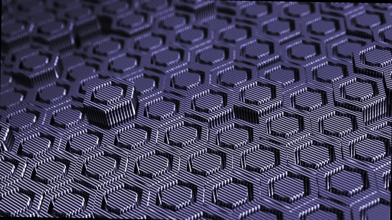 animación hexagonal abstracta patrón multicolor concepto suave de 4k
