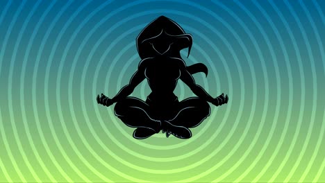 meditating woman background silhouette