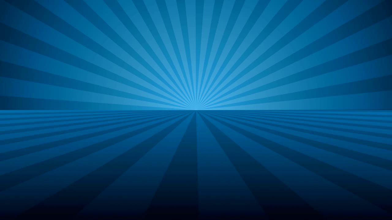 los rayos radiales azules giratorios. el fondo brillante con un rayo de luz. el espacio abstracto azul. la animación en bucle.
