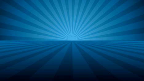 los rayos radiales azules giratorios. el fondo brillante con un rayo de luz. el espacio abstracto azul. la animación en bucle.